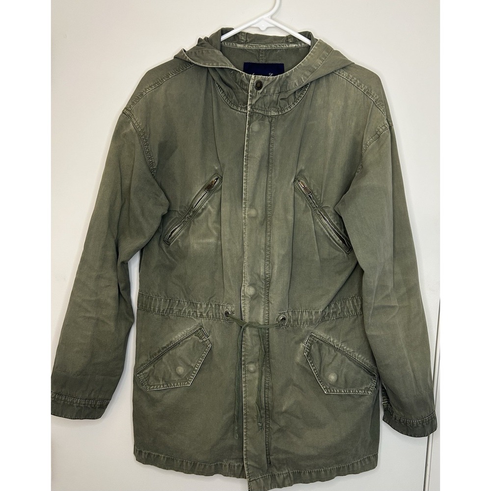 AMERICAN EAGLE OUTFITTERS Olive Green Utility Jacket Coat Pockets Solid Womens M